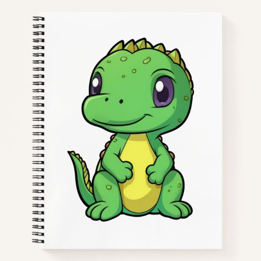 Cartoon-Dinosaurier-Abbildung Notizblock (Vorderseite)
