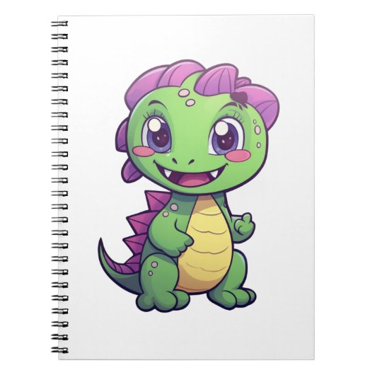 Cartoon-Dinosaurier-Abbildung Notizblock (Vorderseite)