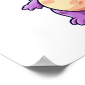 Cartoon-Dinosaurier-Abbildung Poster (Ecke)