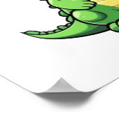 Cartoon-Dinosaurier-Abbildung Poster (Ecke)