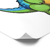 Cartoon-Dinosaurier-Abbildung Poster (Ecke)