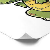 Cartoon-Dinosaurier-Abbildung Poster (Ecke)