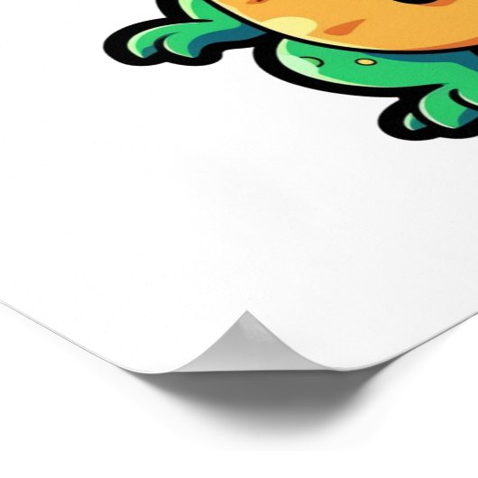 Cartoon-Dinosaurier-Abbildung Poster (Ecke)