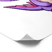 Cartoon-Dinosaurier-Abbildung Poster (Ecke)