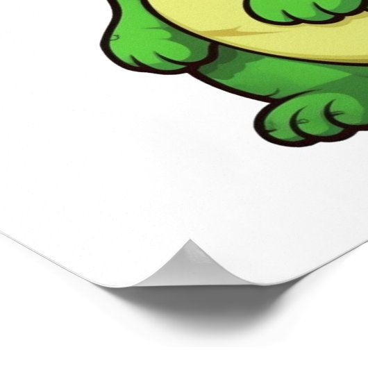 Cartoon-Dinosaurier-Abbildung Poster (Ecke)