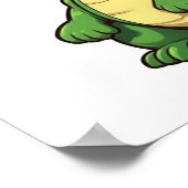 Cartoon-Dinosaurier-Abbildung Poster (Ecke)