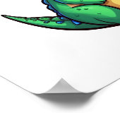 Cartoon-Dinosaurier-Abbildung Poster (Ecke)