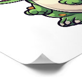 Cartoon-Dinosaurier-Abbildung Poster (Ecke)