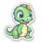 Cartoon Dinosaurier Aufkleber (Vorderseite)
