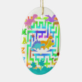 Cartoon-Dinosaurier in einer Keramikornament (Rechts)