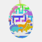 Cartoon-Dinosaurier in einer Keramikornament (Hinten)