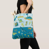 Cartoon Dinosaurier: Land & Meer Set Tasche (Von Nahem)