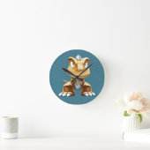 Cartoon Dinosaurier Runde Wanduhr (Zuhause)