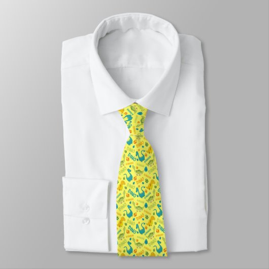 Cartoon Dinosaurs Neck Tie Krawatte (Gebunden)