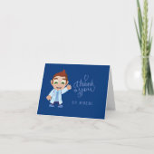 Cartoon Doctor Classic Blue Vielen Dank Dankeskarte (Vorderseite)