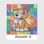 Cartoon Dog Aufkleber (Blatt)