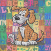 Cartoon Dog Aufkleber (Vorderseite)