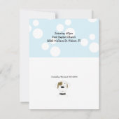 Cartoon Dog Babydusche Einladung (Rückseite)