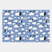 Cartoon Dog Blue Geschenkpapier Set (Vorderseite)