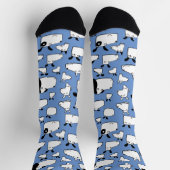Cartoon Dog Blue Socken (Oben)