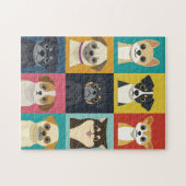 Cartoon Dog Breeds - Niedliche Welpensammlung Puzzle (Horizontal)