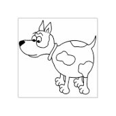 Cartoon Dog Briefmarke aus Holz Gummistempel (Prägung)