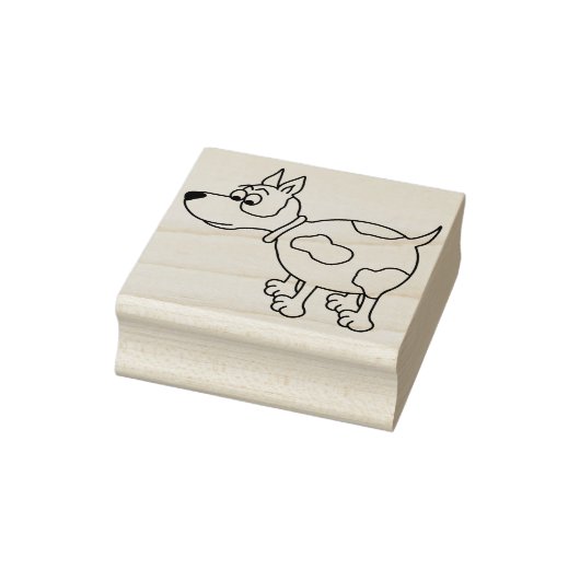 Cartoon Dog Briefmarke aus Holz Gummistempel (Stempel)