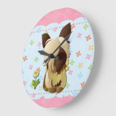 Cartoon Dog Clock Große Wanduhr (Winkel)