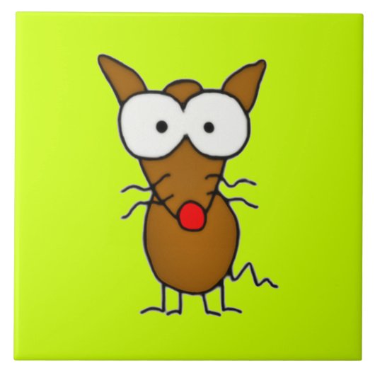 Cartoon Dog Fliese (Vorderseite)