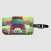Cartoon Dog Gepäckanhänger (Vorderseite (Horizontal))