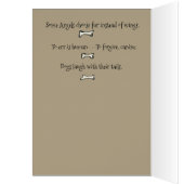 Cartoon Dog Holiday Christmas Card (Innen (Links))