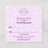 Cartoon Dog Illustration für das Grooming Terminkarte (Rückseite)