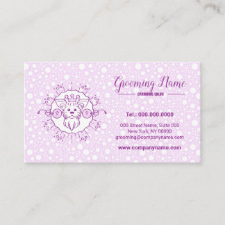 Cartoon Dog Illustration für das Grooming Visitenkarte
