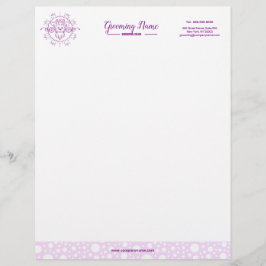 Cartoon Dog Illustration zum Grooming Briefbogen