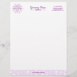 Cartoon Dog Illustration zum Grooming Briefbogen