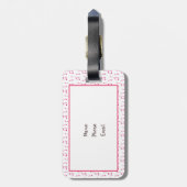 Cartoon Dog isst Sleep Sing Gepäckanhänger (Rückseite vertikal)