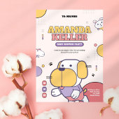 Cartoon Dog Kinderdusche Einladung