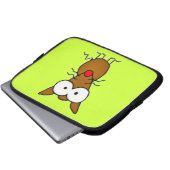 Cartoon Dog Laptopschutzhülle (Vorne Knopf)