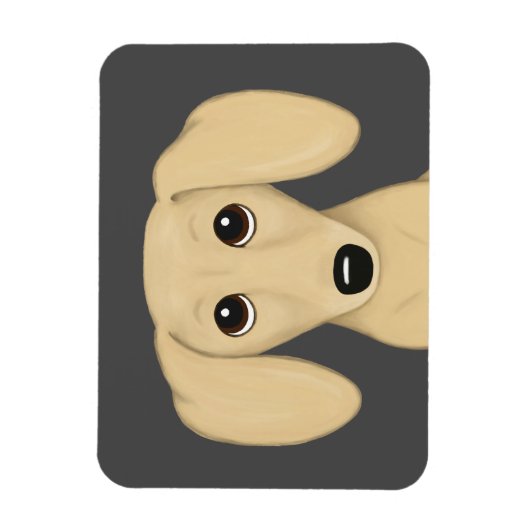 Cartoon Dog mit glatter Dackel Magnet (Vertikal)