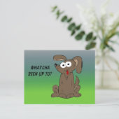 Cartoon Dog mit großen Augen Postkarte (Stehend Vorderseite)
