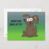 Cartoon Dog mit großen Augen Postkarte (Vorne/Hinten)