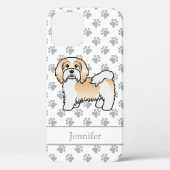 Cartoon Dog & Name Case-Mate iPhone Hülle (Rückseite)
