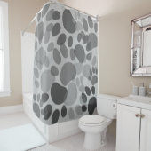 Cartoon Dog Paw Druckfarben Abstrakte Kunstdusche Duschvorhang (Beispiel)