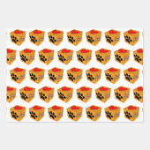 Cartoon Dog Paw Herz und Knochen Geschenkpapier Set (Vorderseite 2)