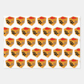 Cartoon Dog Paw Herz und Knochen Geschenkpapier Set (Vorderseite)