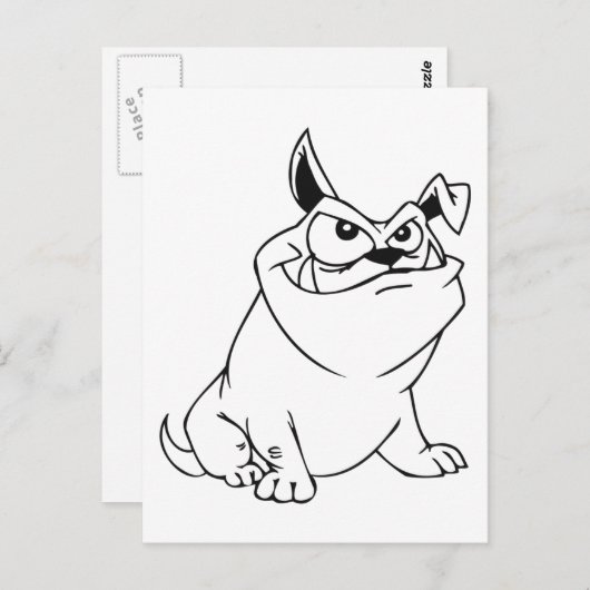 Cartoon Dog Postkarte (Vorne/Hinten)
