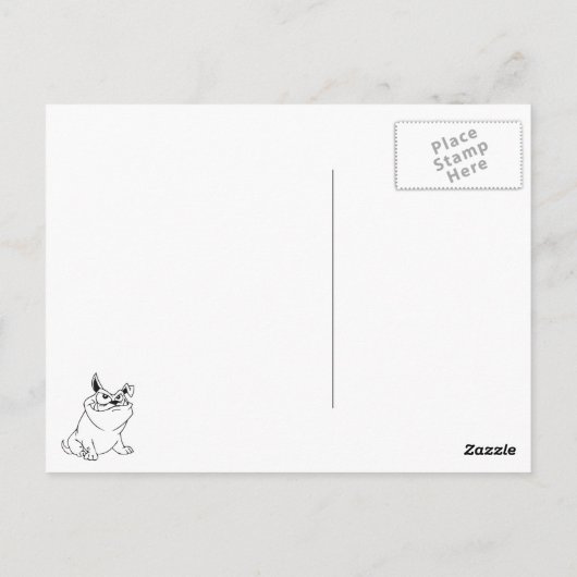 Cartoon Dog Postkarte (Rückseite)
