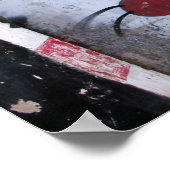 Cartoon Dog Street Art of Las Palmas Poster (Ecke)