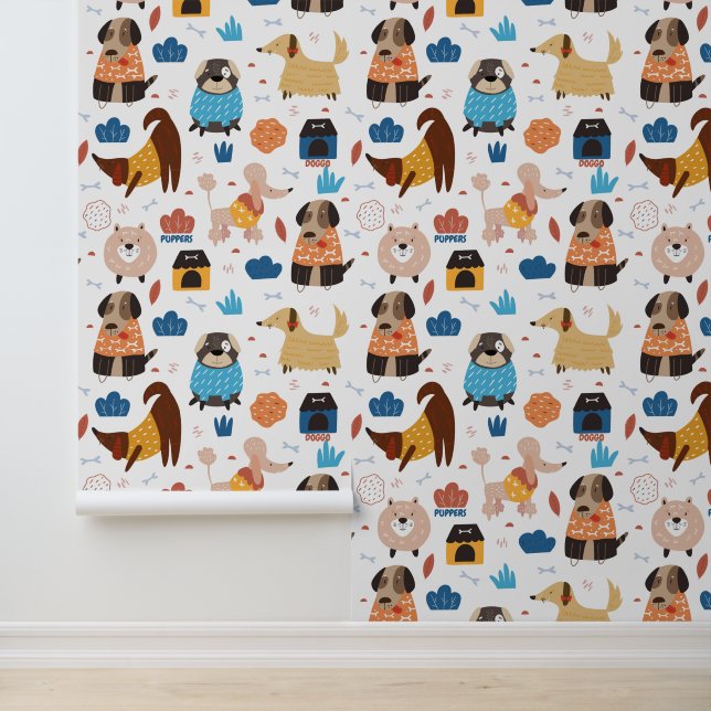 Cartoon Dog Themed Pet Tapete (Anwendung)