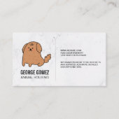 Cartoon Dog | Tierdienste Visitenkarte (Vorderseite)